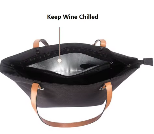 Bolso de playa de moda para mujer, bolso tote para vino