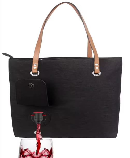 Bolso de playa de moda para mujer, bolso tote para vino