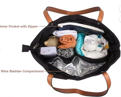 Bolso de playa de moda para mujer, bolso tote para vino
