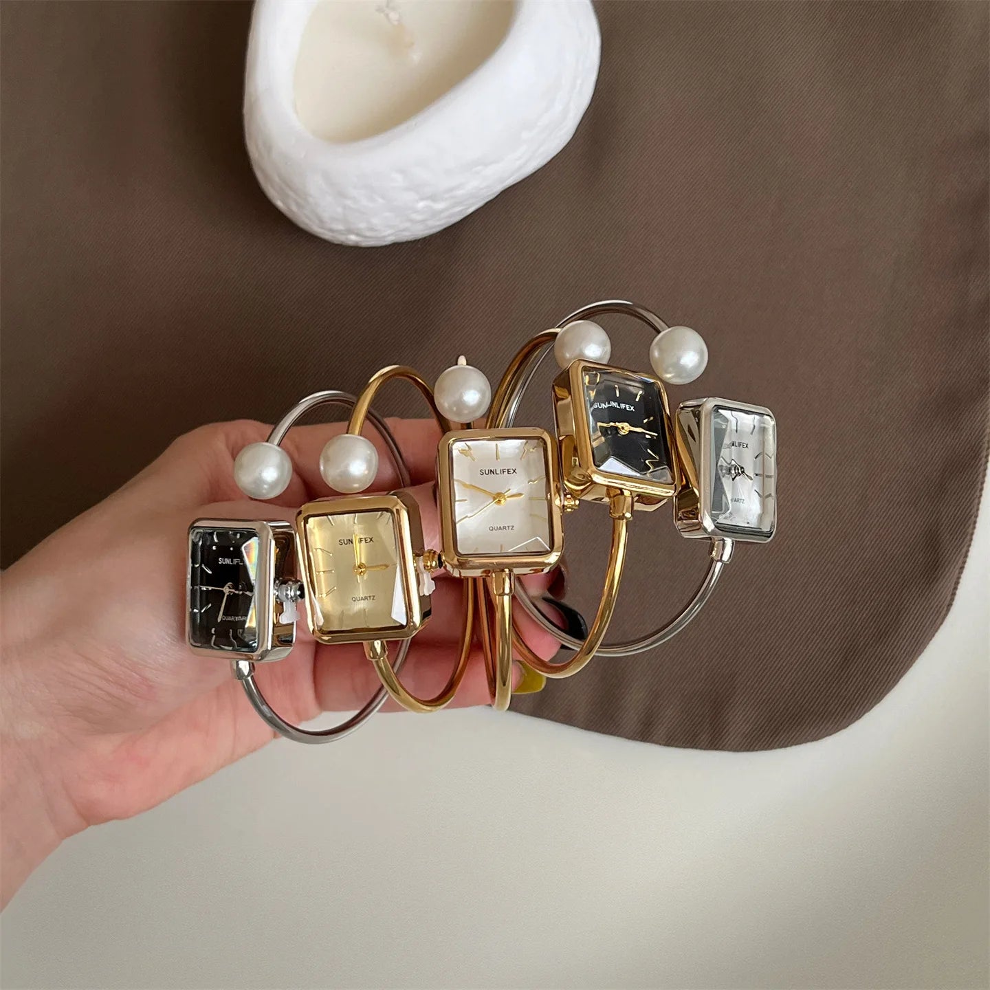 Reloj de perla Sunlifex Pulsera para mujer